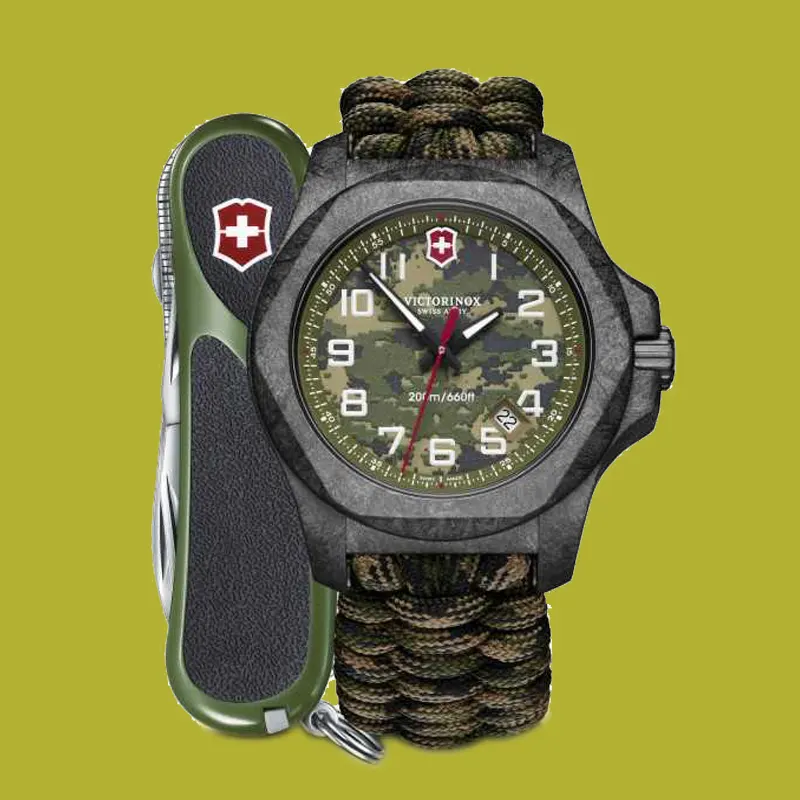 Victorinox Swiss ''LIMITED EDITION'' Carbon  Army INOX Carbon Men's Watch  241927.1